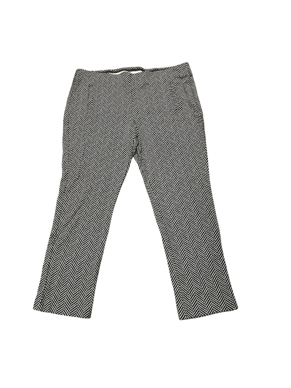 Chico's Black & White Chevron Chinos